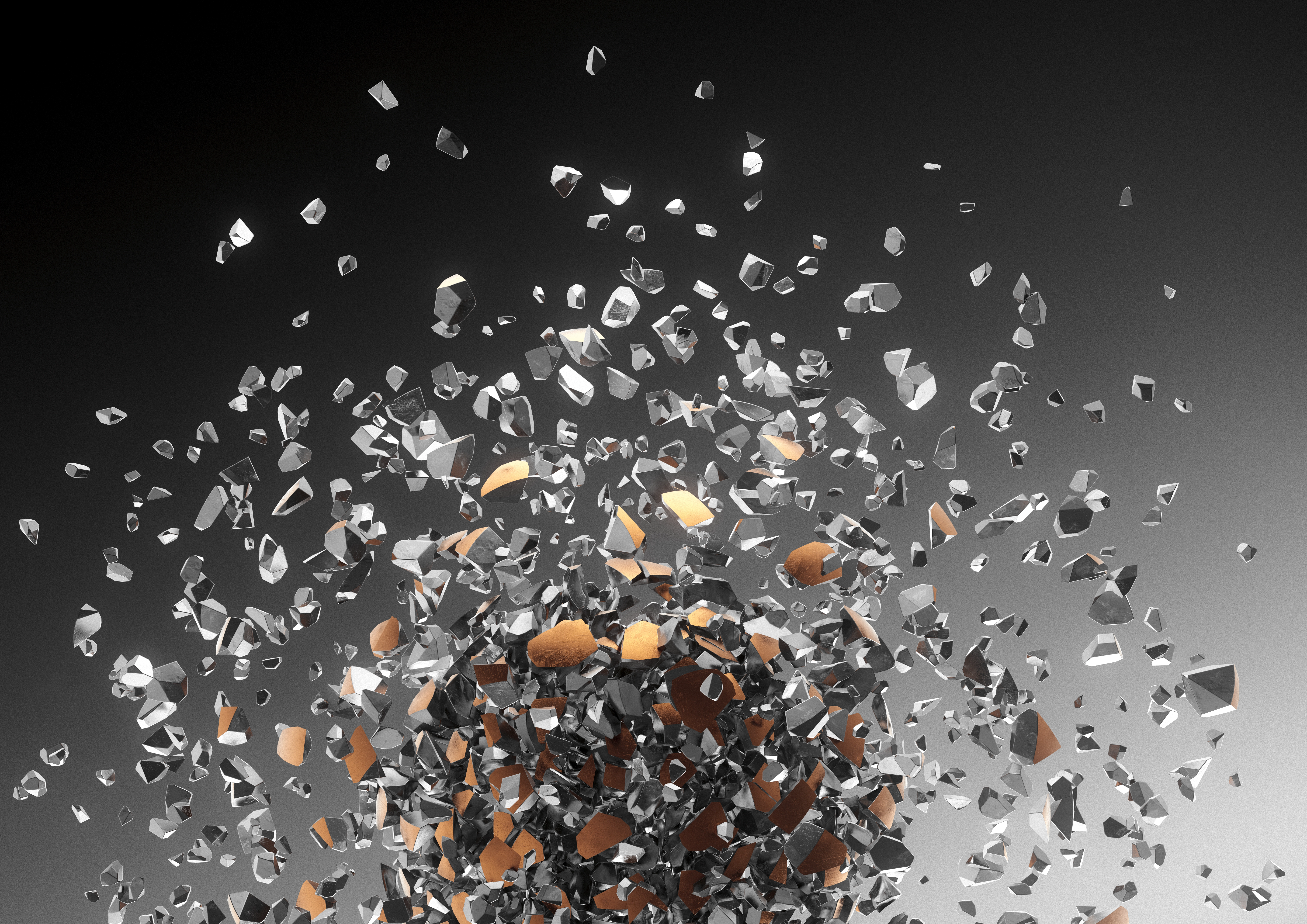 Magazine cover image showing fractured structure